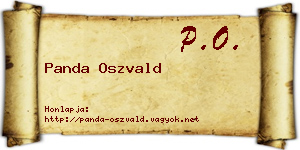 Panda Oszvald névjegykártya